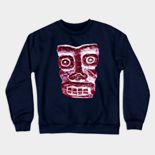 Stone Face Skull Grin Mask Crewneck Sweatshirt